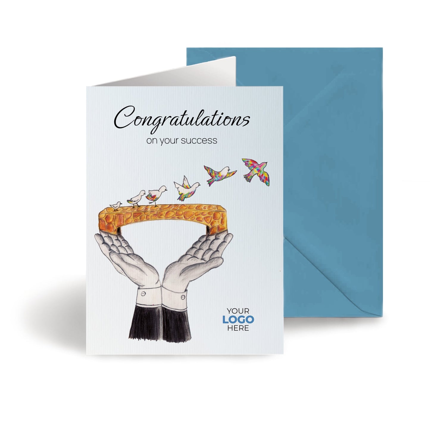 ‘Bridge Birds’ Congratulations Company Greeting Cards image 0