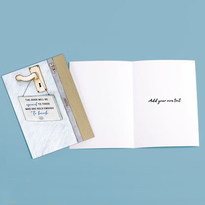 Sign on Door' Personalised Corporate Branded Coaching Greeting Cards image 3