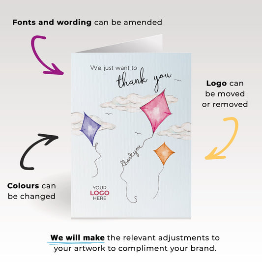 ‘Kites Flying’ Business Thank You Cards image 1