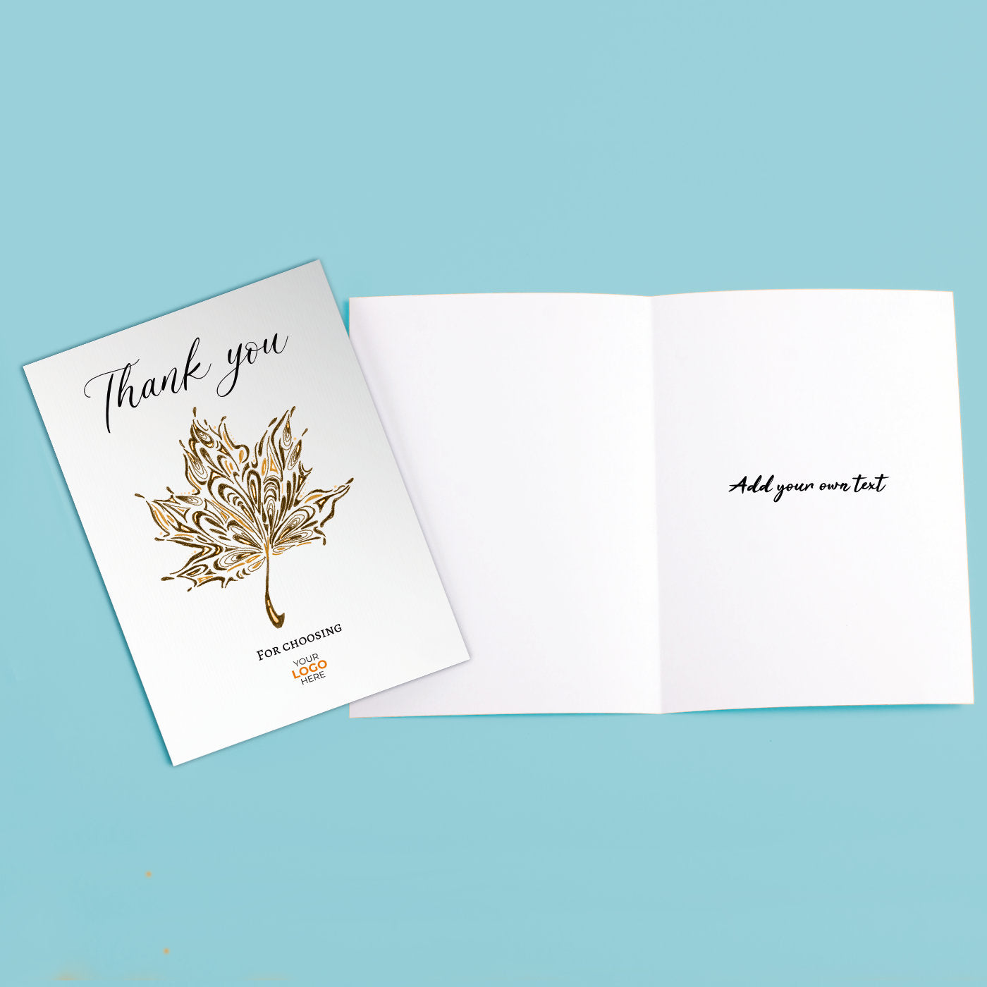‘Autumn Leaf’  Business Thank You Cards image 3