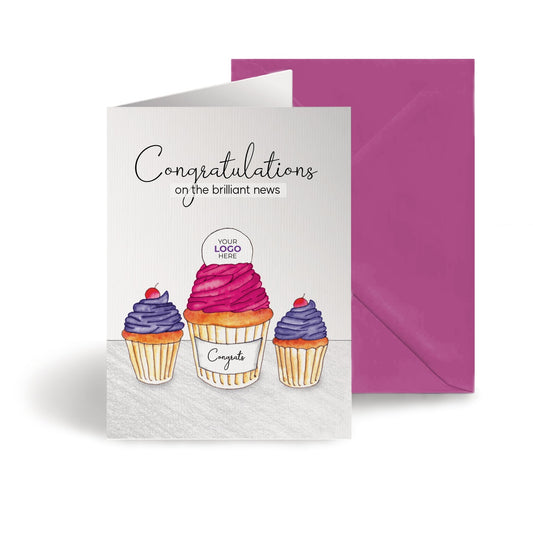 ‘Three Cupcakes’ Congratulations Company Greeting Cards image 0