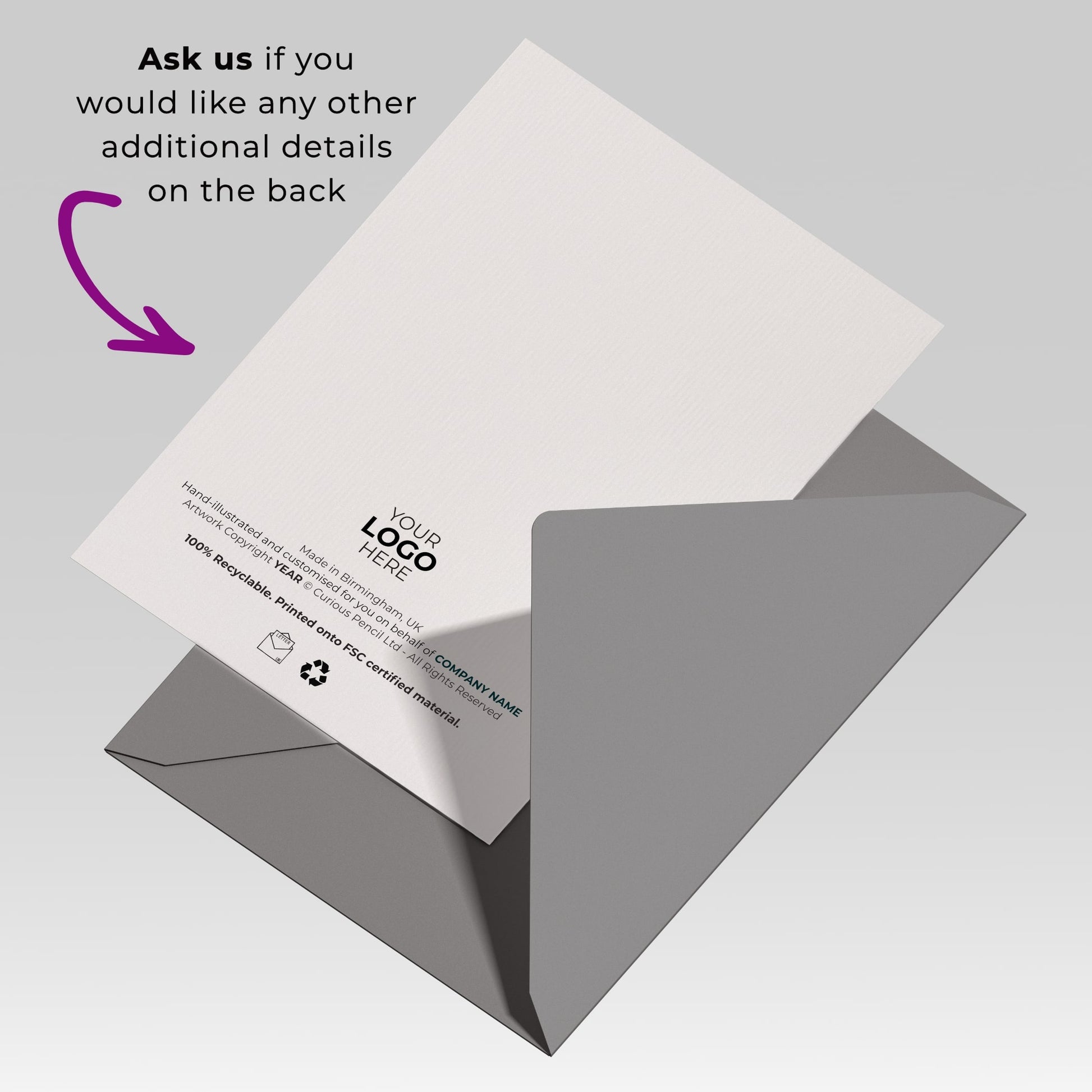 ‘Simply Cactus’ Business Thank You Cards image 4