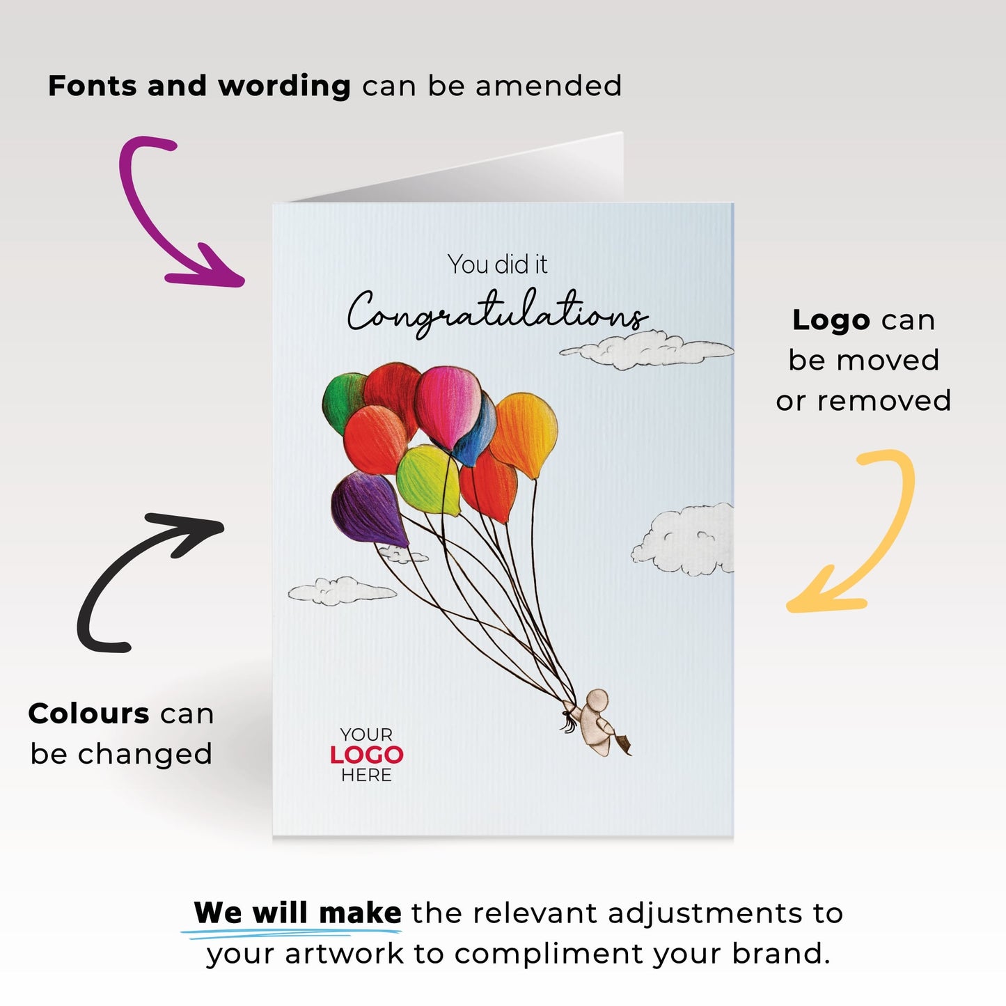 ‘Hats off Flying High’ Congratulations Company Greeting Cards image 4